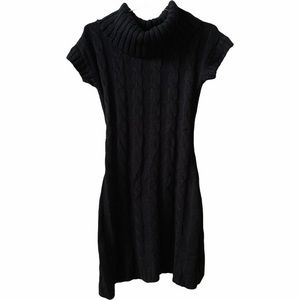 Say What? cable knit cowl neck sweater dress